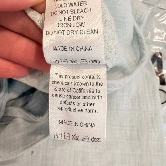 Promesa Crop Top Women Small Sea Foam Green NWT Tie Front Gauze Long Sleeve Boho - Picture 7 of 11